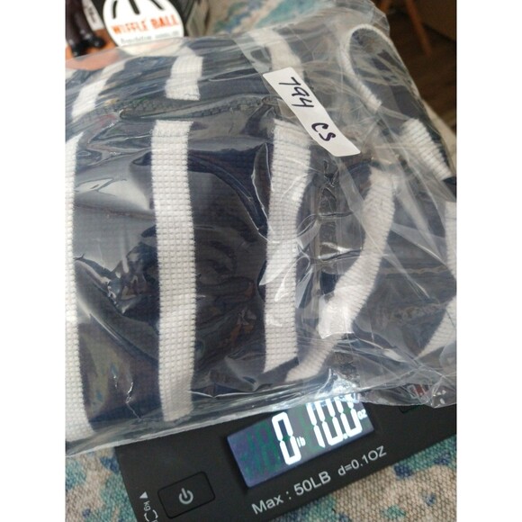 Lauren Active Ralph Lauren XL Cardigan Hoodie Navy Blue & White Stripe Full Zip - Picture 11 of 11